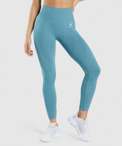 Women's Gymshark Vital Seamless 2.0 Leggings Turquoise | NZ 1AGRFS